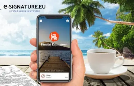 e-signature qualifiée istme sign iphone smartphone signer doccle